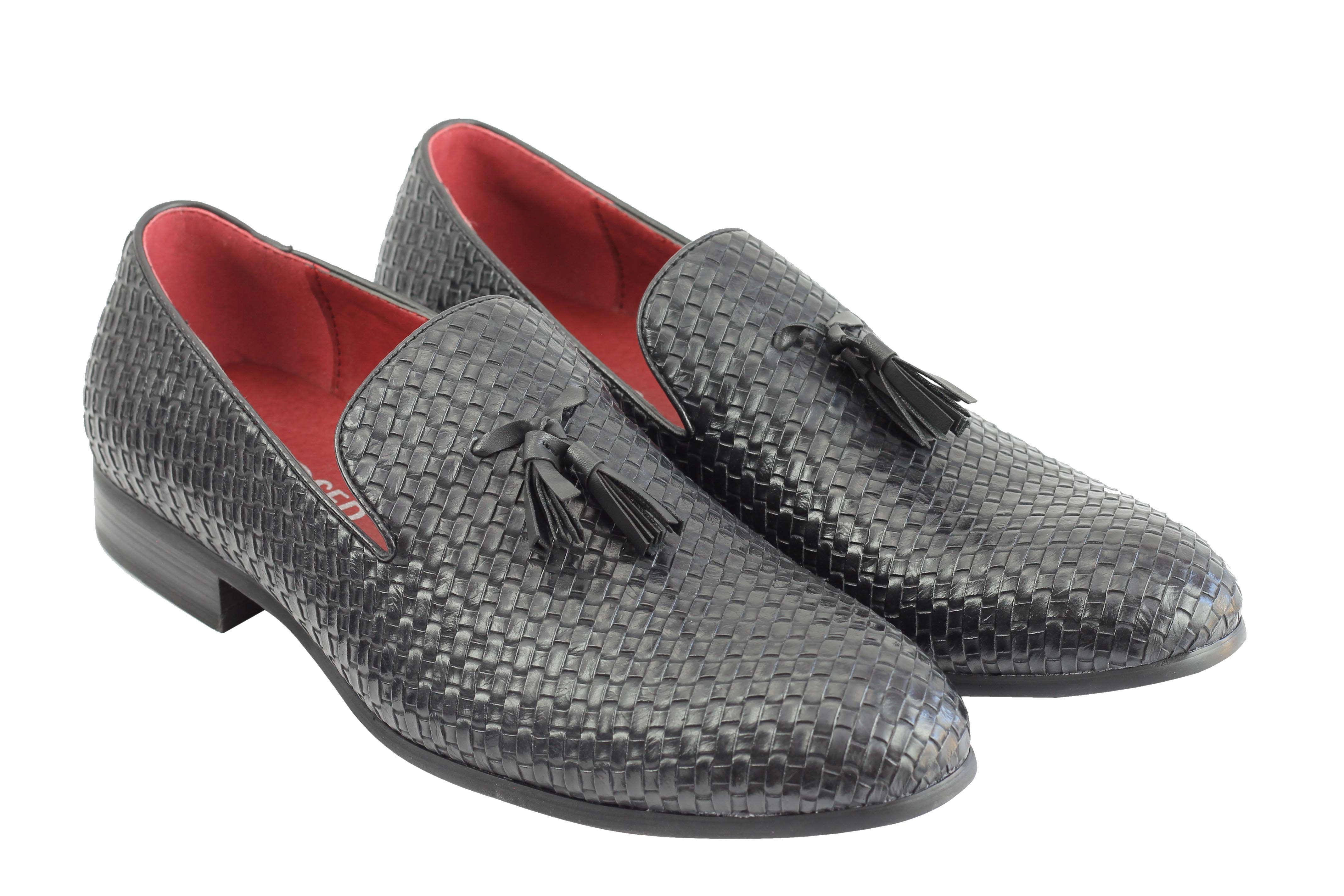 woven leather sneaker